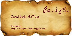 Csejtei Éva névjegykártya